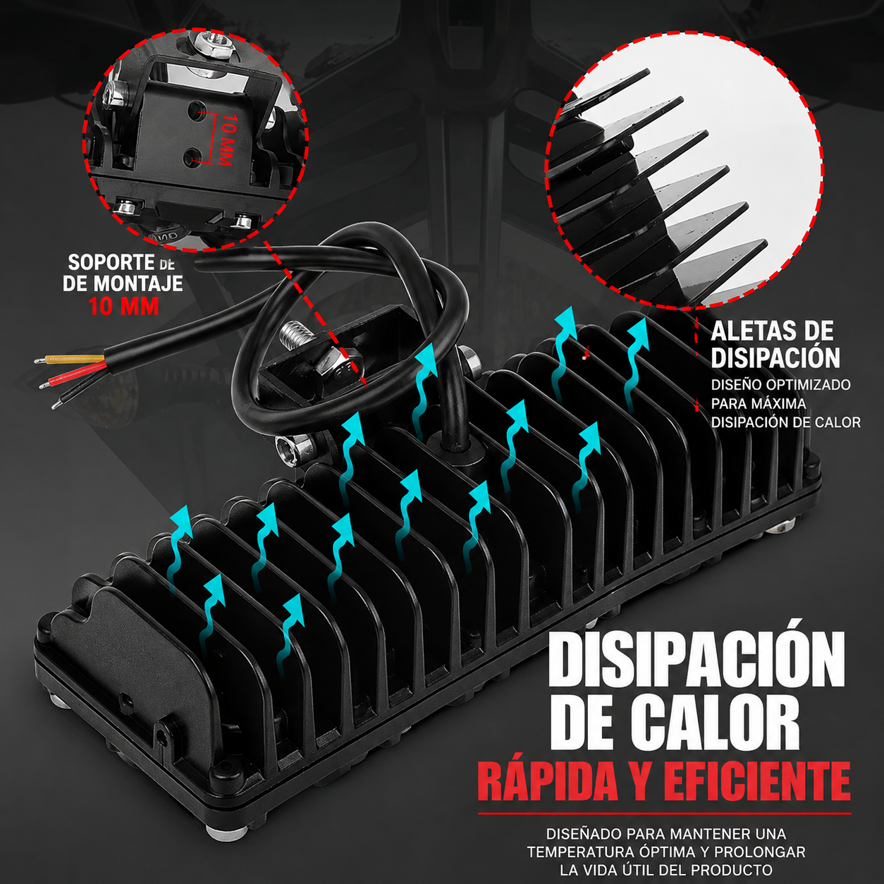 Auxiliar 10 Lupas Bicolor 12 y 24V