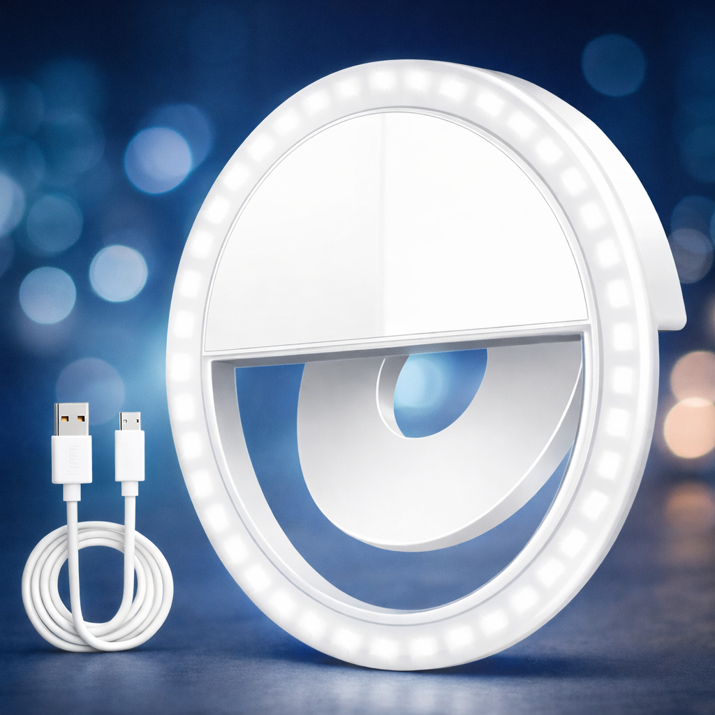 Luz de Selfie LED Recargable para Celular