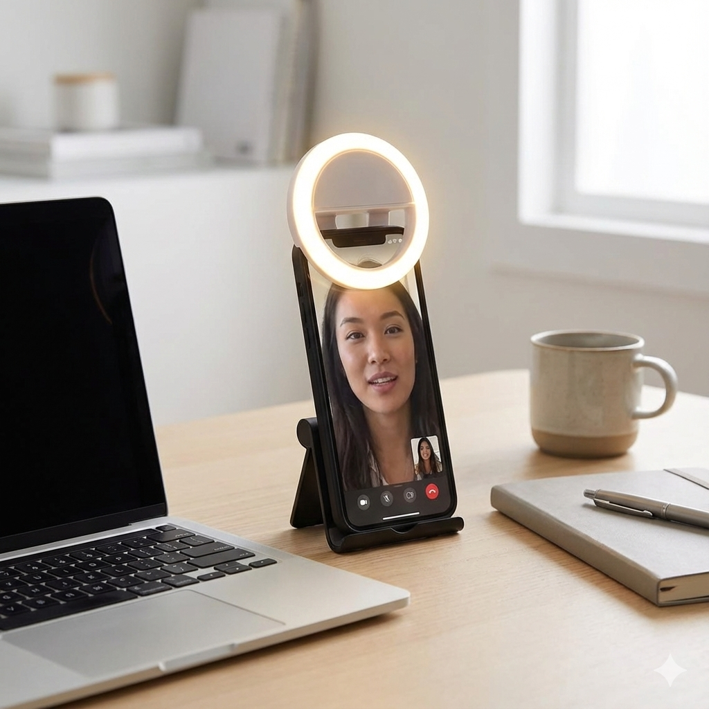 Luz de Selfie LED Recargable para Celular