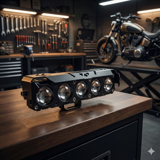 Luz Auxiliar LED de 5 Lupas para Moto