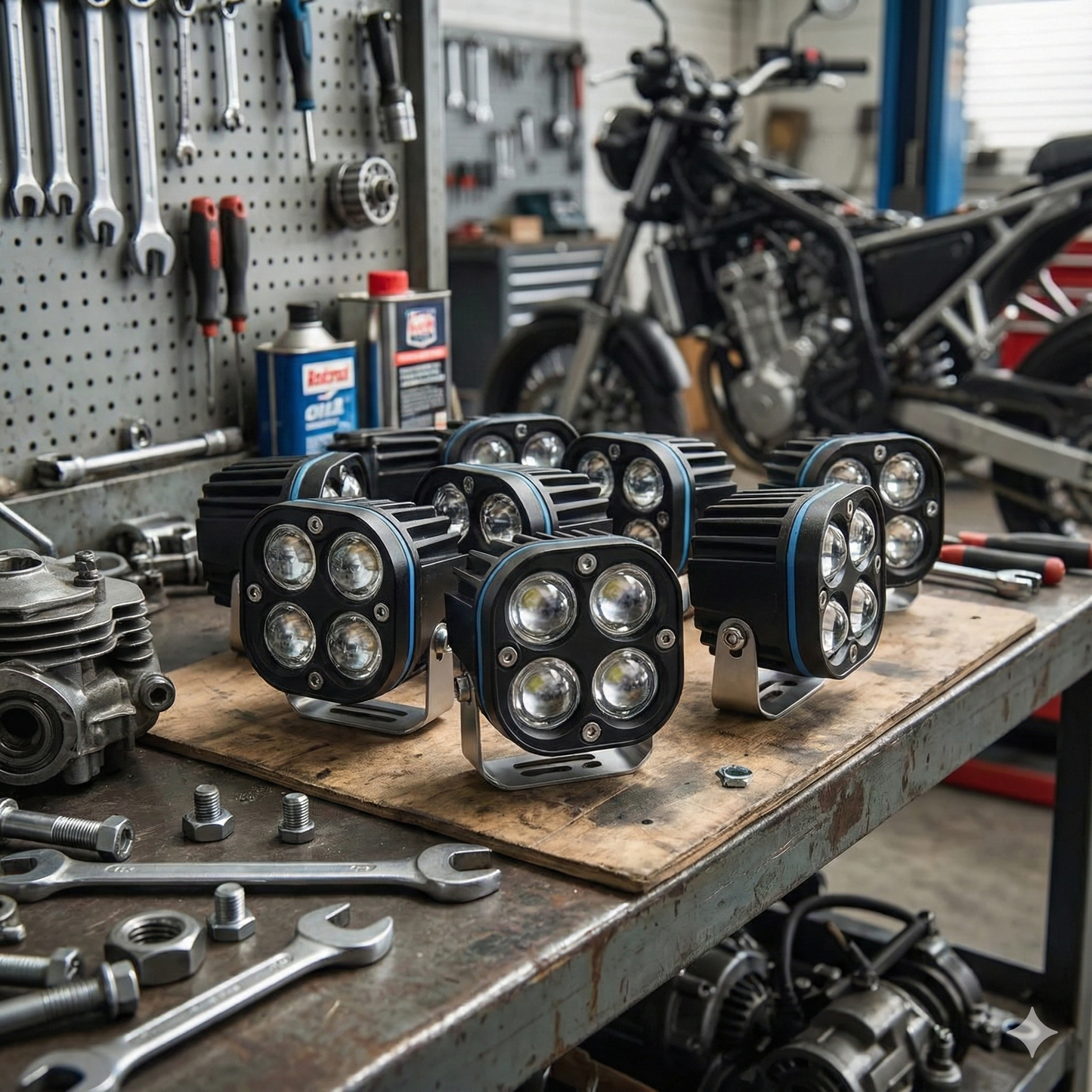 Auxiliar LED Bicolor con DRL (4 lupas)