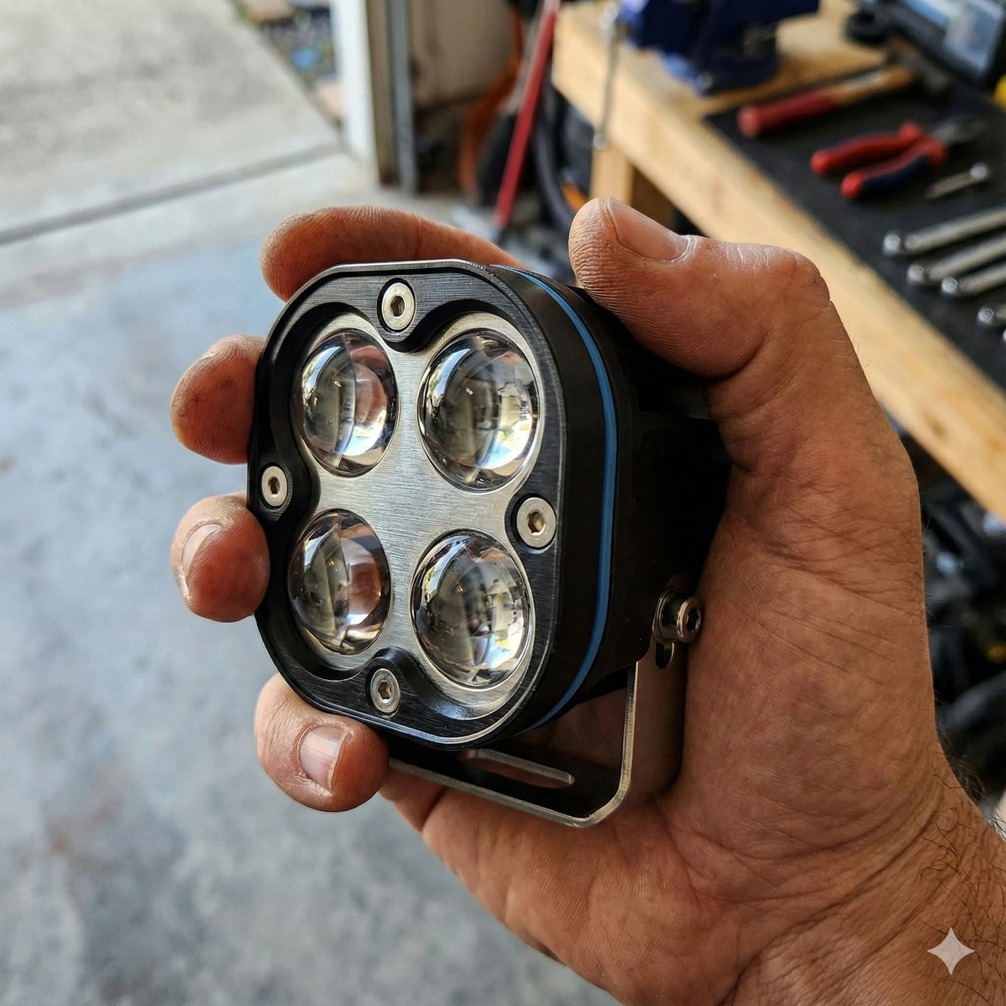 Auxiliar LED Bicolor con DRL (4 lupas)