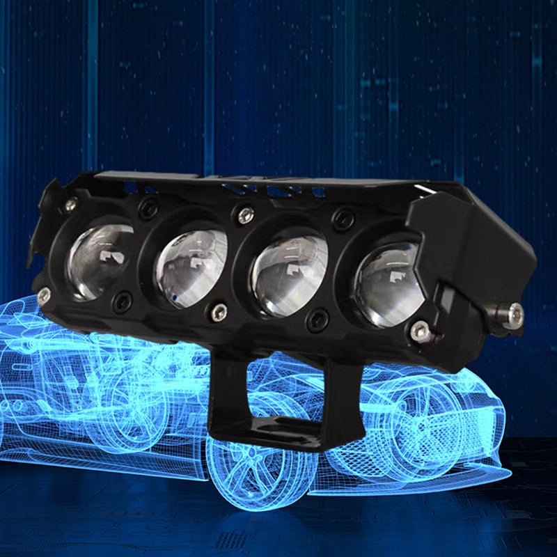 Luz de 4 Lupas - Motos, Autos y Camiones 12 y 24V