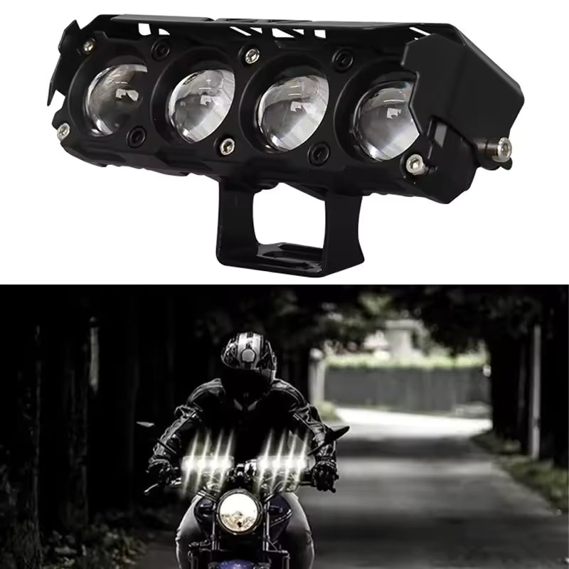 Luz de 4 Lupas - Motos, Autos y Camiones 12 y 24V