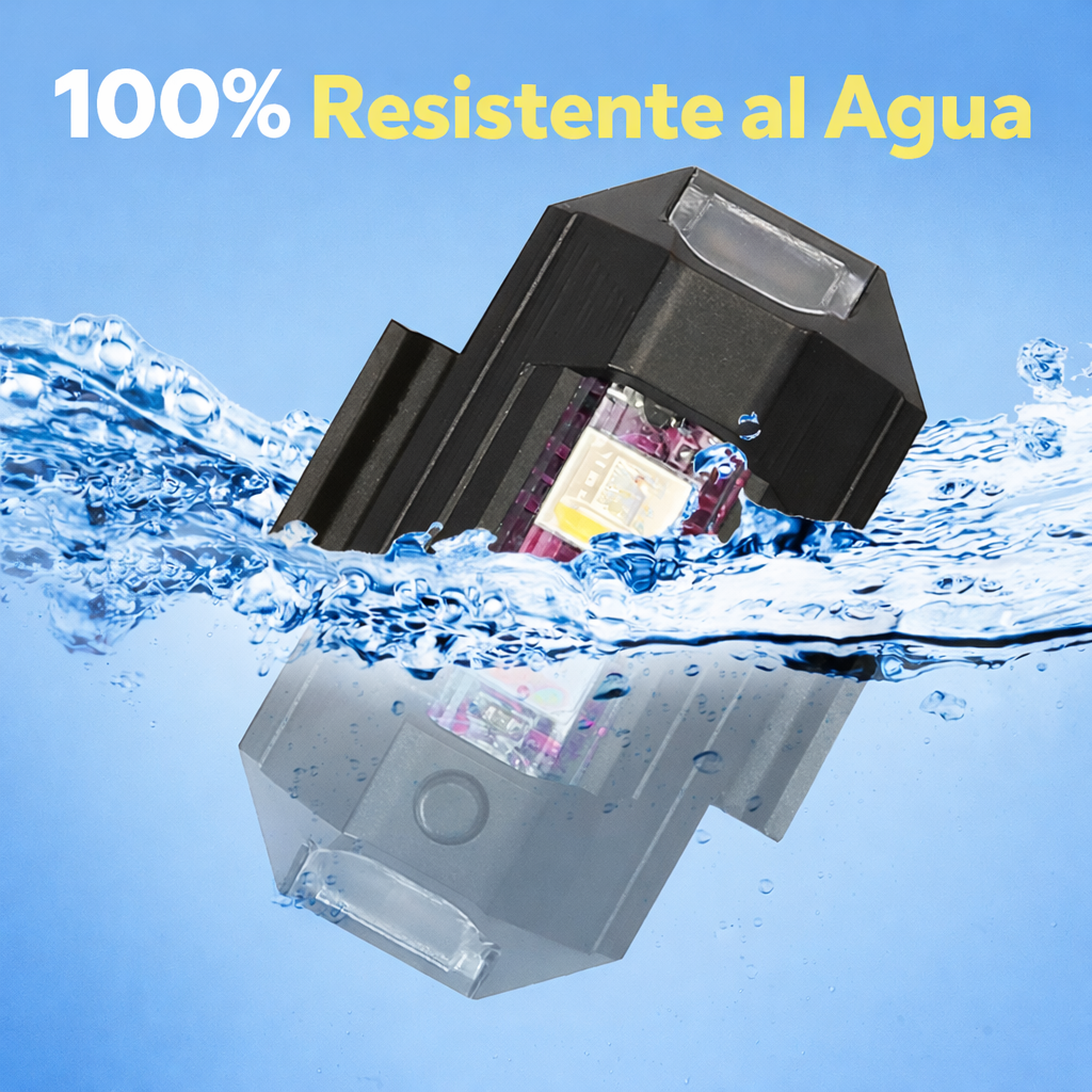 Luz de atención bicicletas, motos, autos y cascos.